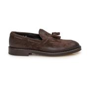 Brun læder Tassel Moc Loafers