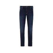 Slim Jeans med Logo Label