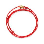 Wrap-Around String Bracelet with Sterling Silver Gold Plated Lock