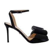 Sorte Satin Stiletto Sandaler