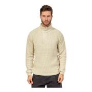 Højhalset sweater i beige