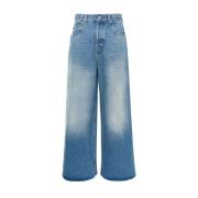 Blå Denim Wide Leg Jeans