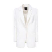 Hvid Stretch Crepe Blazer