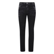 Slidte Slim-fit Sorte Jeans