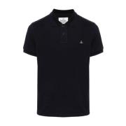 Blå Stribet Polo Shirt