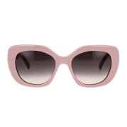 Sommerfugle solbriller i pink acetat med brune gradient linser