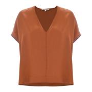 Lyocell V-hals Bluse