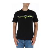 Sort Printet T-shirt