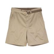 Beige Chino Shorts i Bomuld