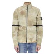 Beige Camouflage Jakke med Stone Island Patch