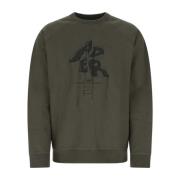 Grøn bomuldsblandet sweatshirt