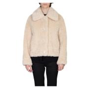 Furry Faux Shearling Jakke