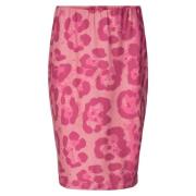 Rosa Leopard Print Nederdel