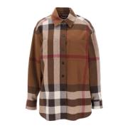 Check Flannel Overshirt med klassisk krave