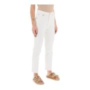 Slidte højtaljede cropped jeans