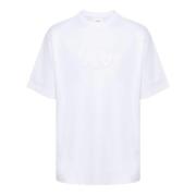 Hvid Bomuld T-shirt med Frontlogo