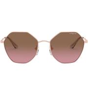 Pink Brown Shaded Sunglasses