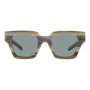 Striped Grey Horn Sunglasses