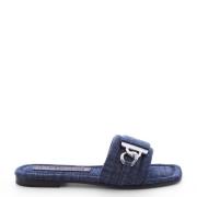 Indigo/Sølv Sandalette Holly Jeansblå