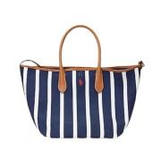 Stribet Canvas Tote Taske Bellport