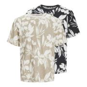 Blomstret T-shirt 2 Pakke