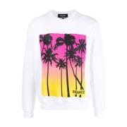 Hvid Sweatshirt Regular Fit Bomuld