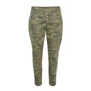 Cream Crpenora Twill 7/8 Pant Bukser 10609470 Sea Green Printed Camouf...