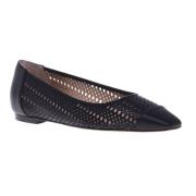 Ballerina pump in black calfskin