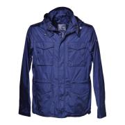 Jacket in navy blue nylon