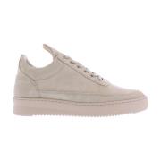 Beige Suede Low Top Sneaker