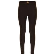 Sort Logo-Plaque Leggings