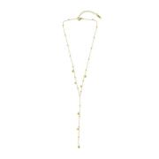 Passion Waterproof Multi Ball Y Chain Necklace 18K Gold Plating