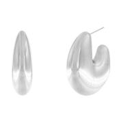 Courage Waterproof Ellipse Statement Earring Silver Plating