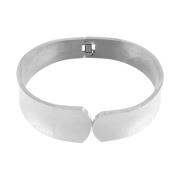 Courage Waterproof Minimalistic Statement Bangle Bracelet Silver Plati...