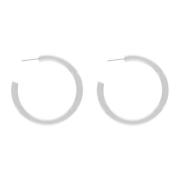 Passion Waterproof 40mm Chunky Hoop Earring Silver Plating