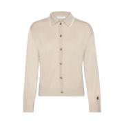 Angelika Beige Cardigan med Guld Knapper