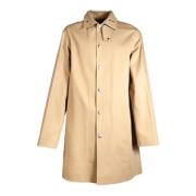 Beige Bomuld Trenchcoat