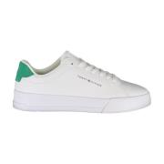 Sporty Hvid Sneaker med Logo Detaljer