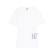 Broderet hvid T-shirt