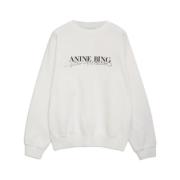 RAMONA Oversize Sweatshirt med Sort Print