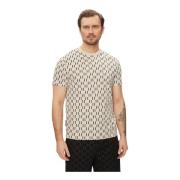 Beige Regular Fit Bomuld T-Shirt