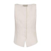 Ivory Vest Cotton Viscose Blend