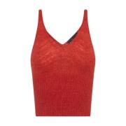 Rød Alpaca Merino Tank Top