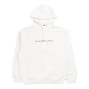 Logo Hoodie i hvid bomuld