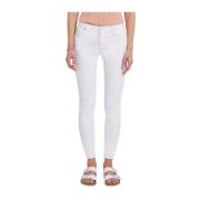 Højtaljet Skinny Crop Jeans Hvid