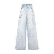 Lysblå Transformer Baggy Jeans