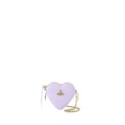 Moire Heart Wristlet Taske - Lilla