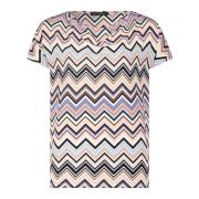 Zigzag Waterfall Neck Shirt