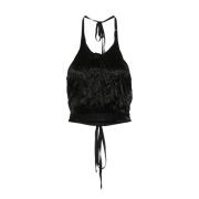 Krydset Satin Halter Top