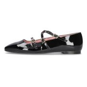 Dames Patent Læder Ballet Flats